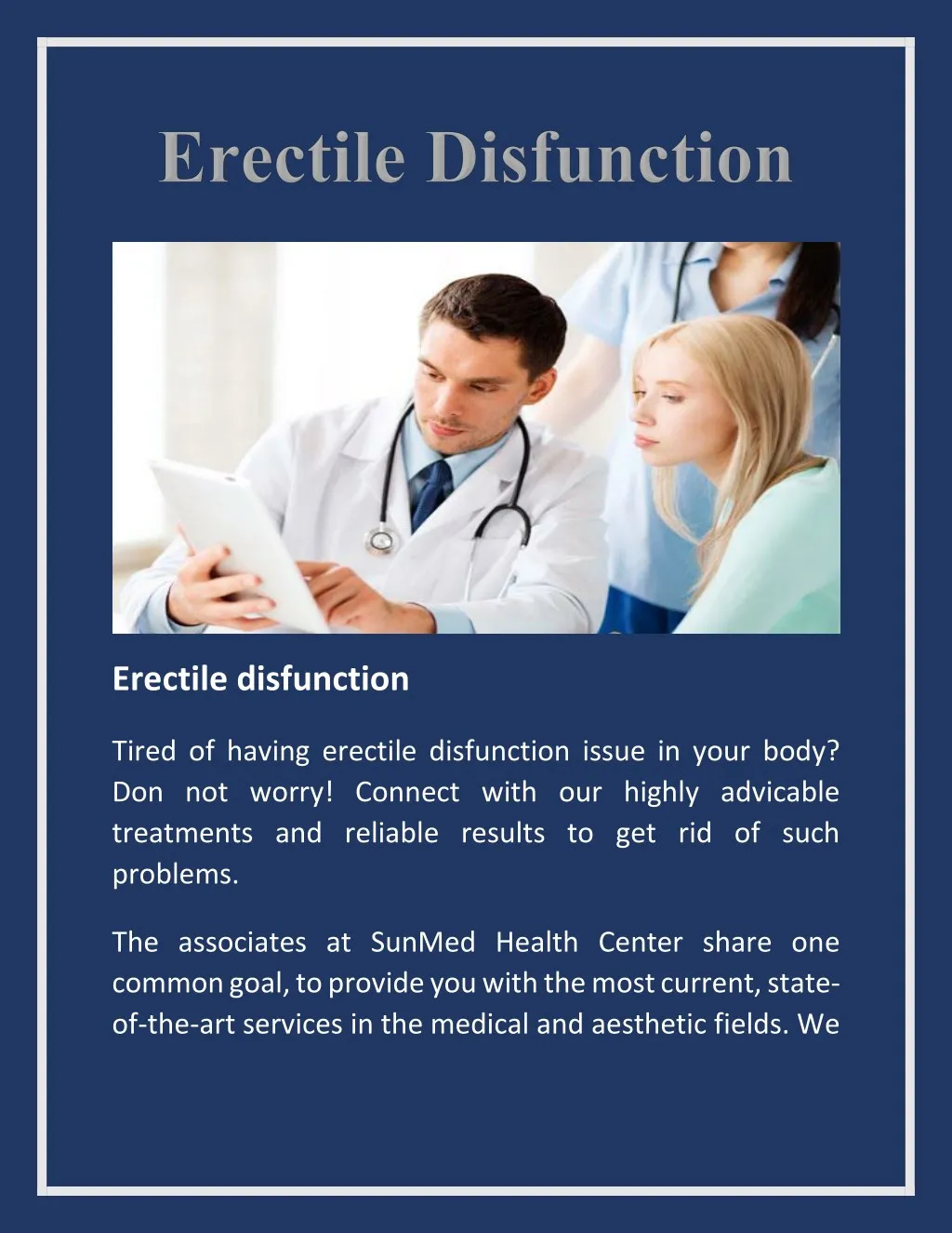 erectile disfunction