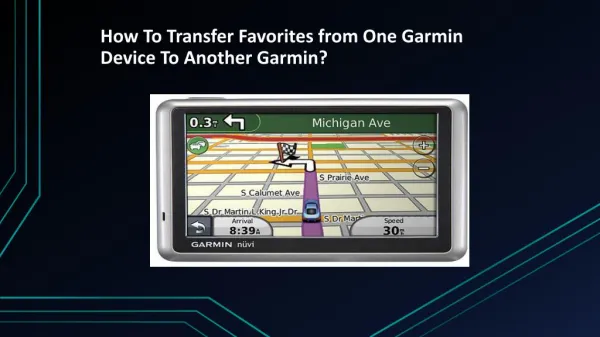 How To Transfer Favorites from One Garmin Device To Another Garmin