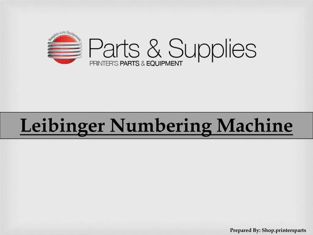 leibinger numbering machine