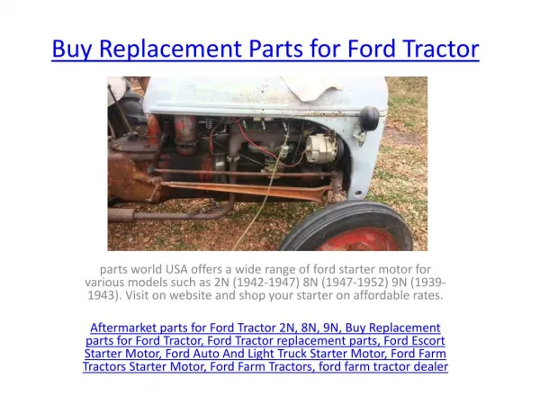 Ford Tractor Parts