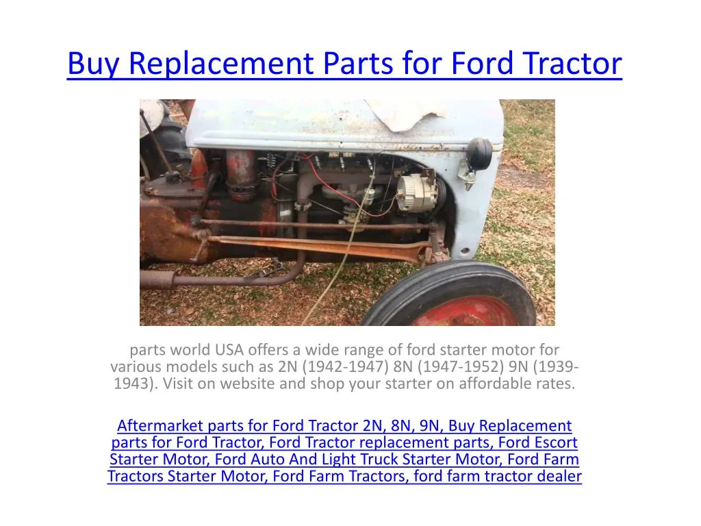 buy replacement parts for ford tractor