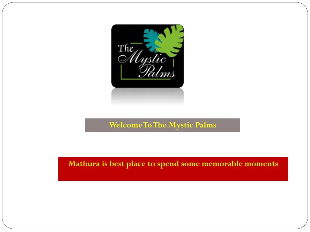 welcome to the mystic palms