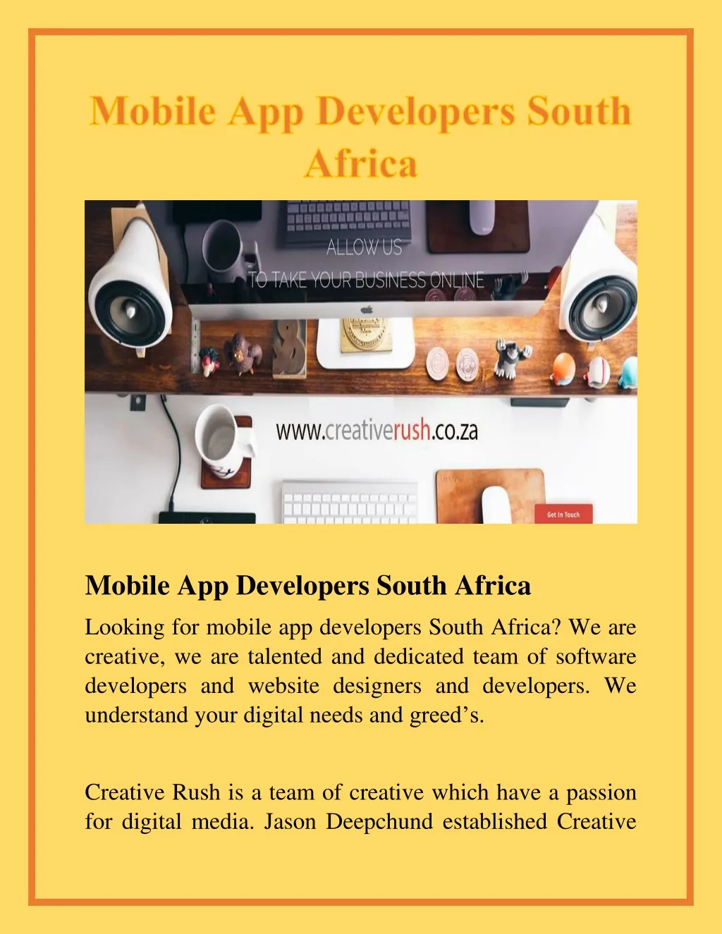 mobile app developers south africa