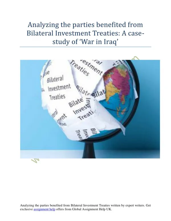 Bilateral Investment Treaties And Its In Depth Analysis