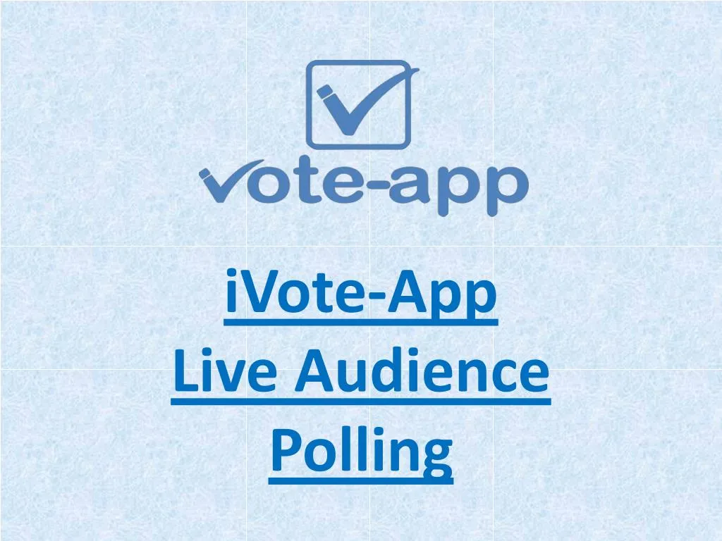 ivote app live audience polling