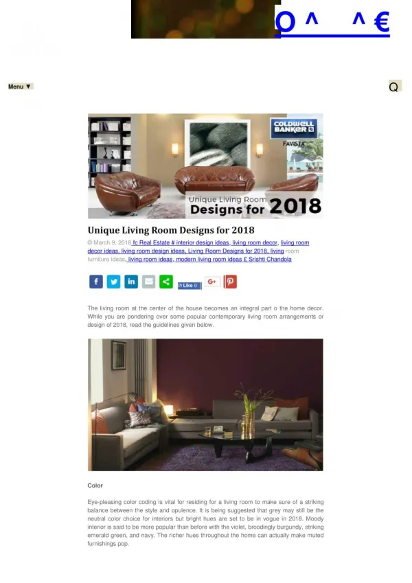 Unique Living Room Designs for 2018