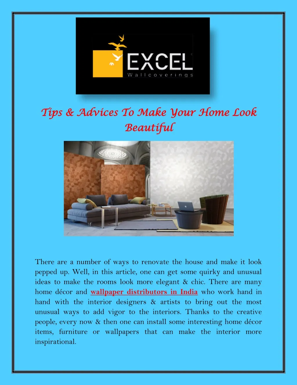 tips advices to make your home look tips advices