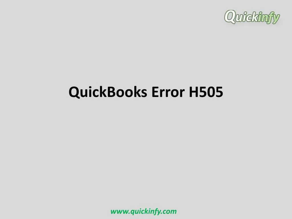 quickbooks error h505
