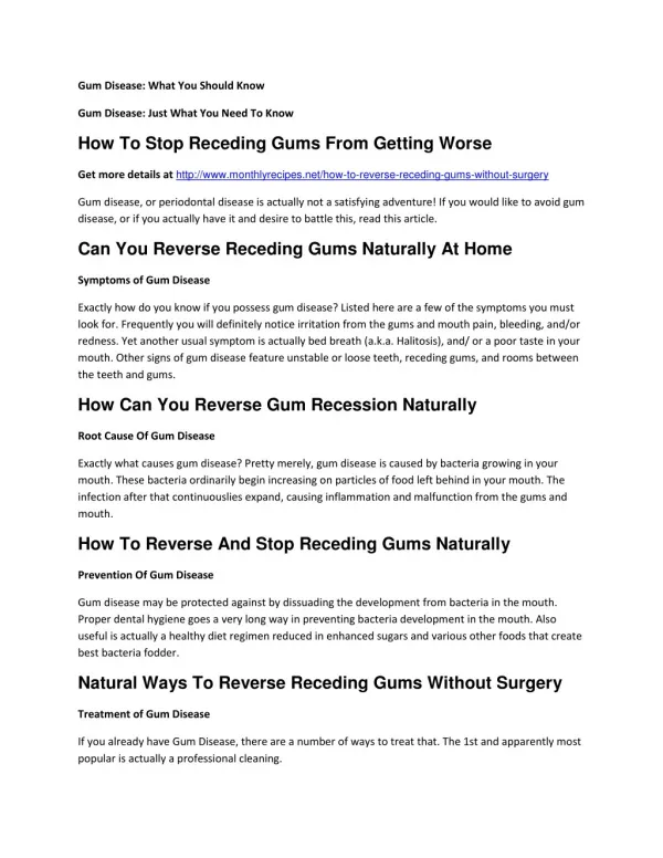 Can You Reverse Receding Gums Naturally At Home