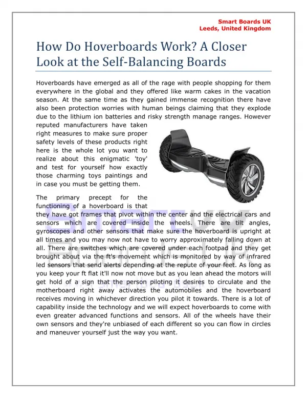 Closer Look at the Self-Balancing Boards