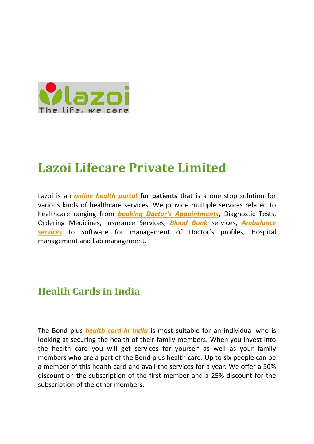 lazoi lifecare private limited