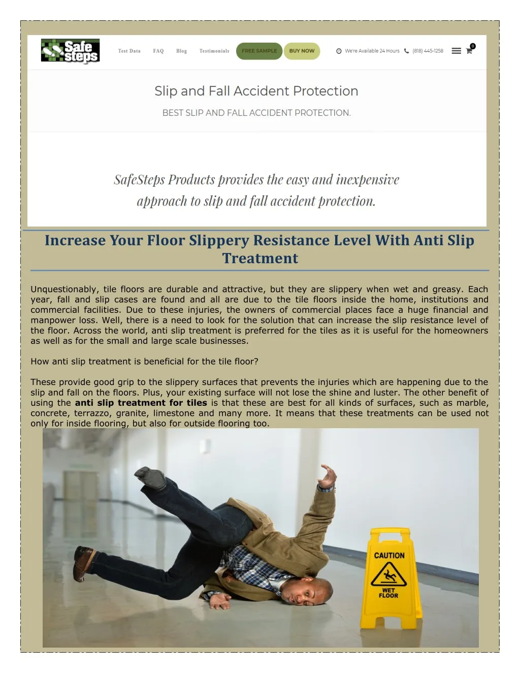 increase your floor slippery resistance level