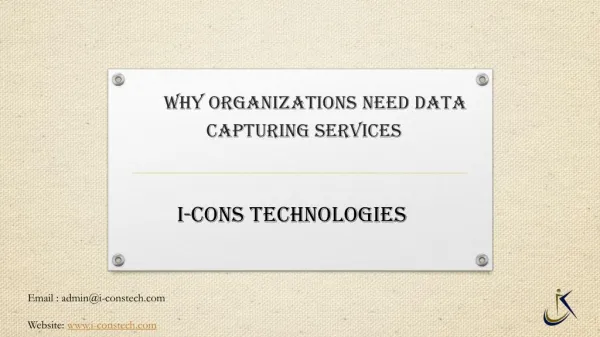 Data Capturing outsourcing services