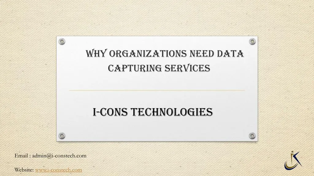 why organizations need data capturing services