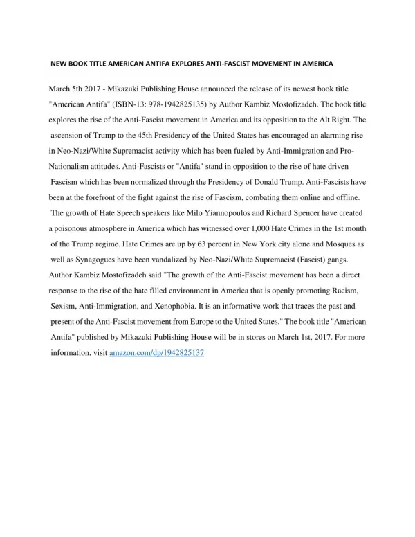 new book title american antifa explores anti