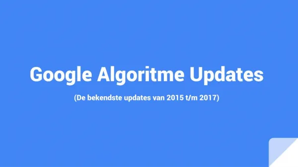 Google Algoritme Updates