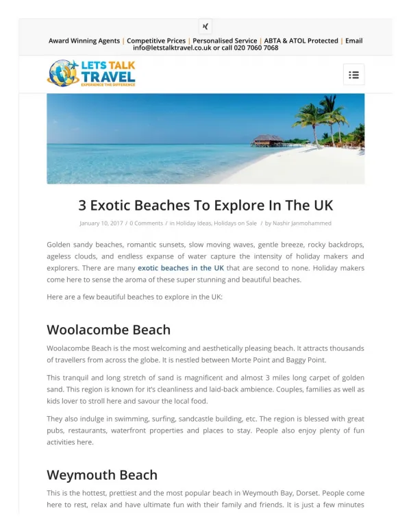 3 exotic beaches to explore in the uk