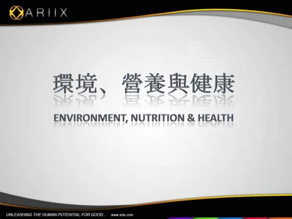 Environment, Nutrition Health