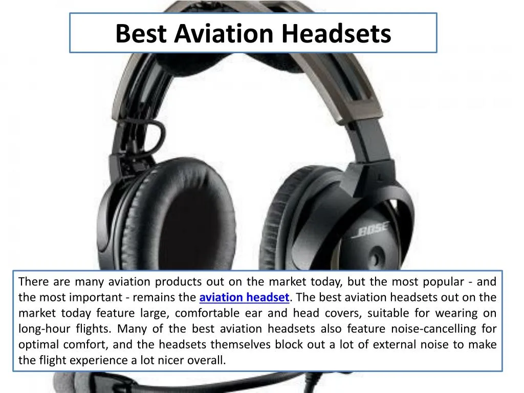 best aviation headsets