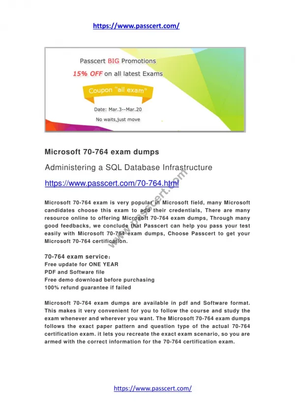 Microsoft 70-764 exam dumps