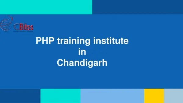 PHP training institute in Chandigarh