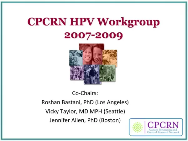 CPCRN HPV Workgroup 2007-2009