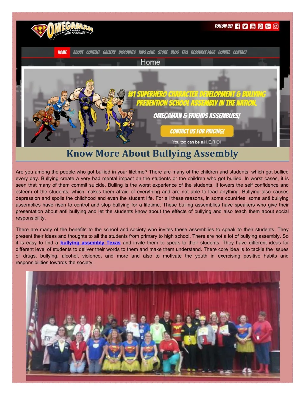 know more about bullying assembly