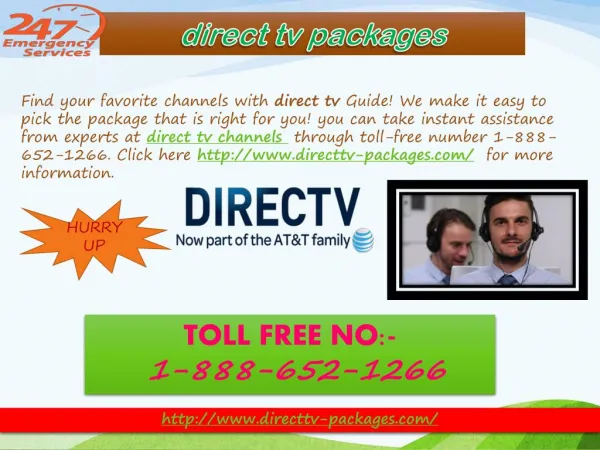 Enhanced Entertainment Features with direct tv specials 1-888-652-1266