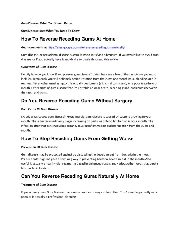 Can You Reverse Receding Gums Naturally At Home