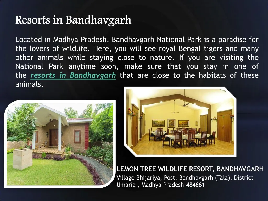 r resorts in bandhavgarh