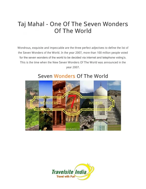 Seven Wonders of the World