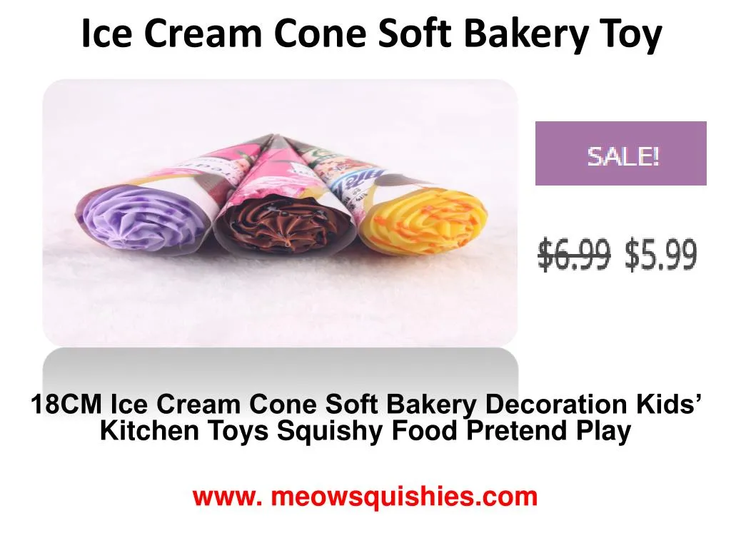 ice cream cone soft bakery toy