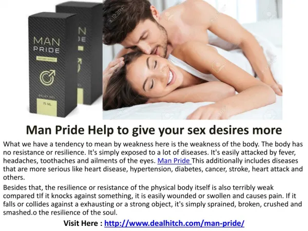 Man Pride Helps Overload Your Sex Drive