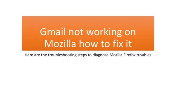 Why My Gmail account not working in Firefox