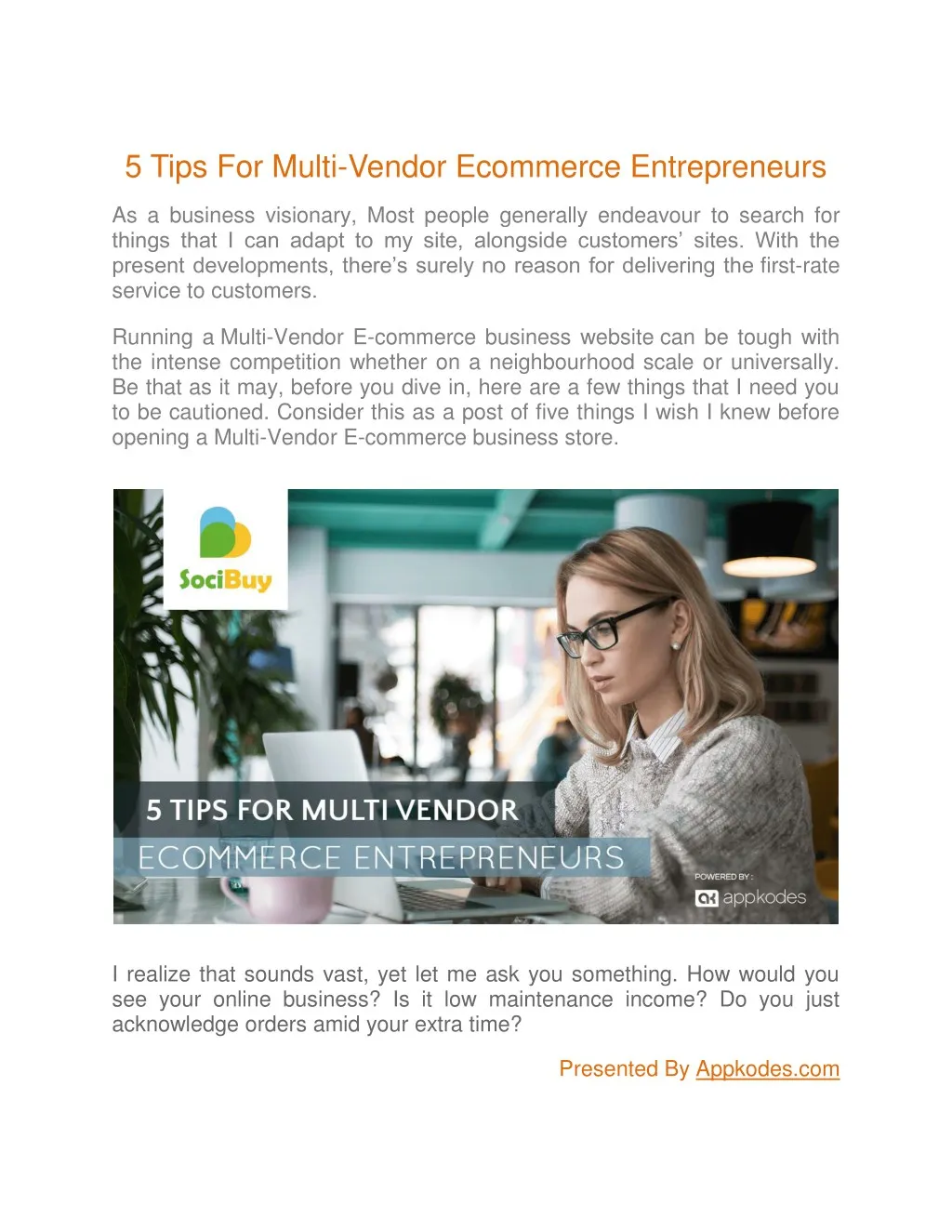 5 tips for multi vendor ecommerce entrepreneurs