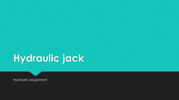 hydrualic equipment & jack