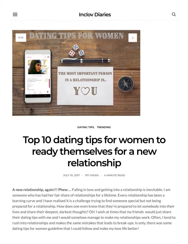 Top 10 dating tips for women to ready themselves for a new relationship