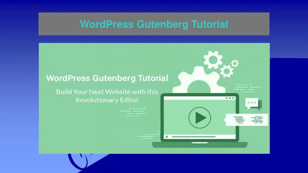 wordpress gutenberg tutorial