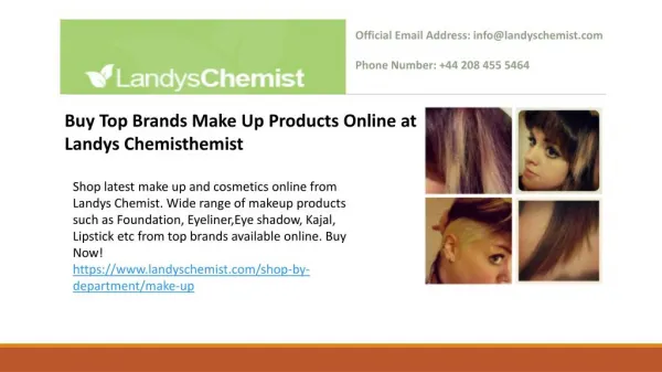 Buy Top Brands Make Up Products Online at Landys Chemisthemist