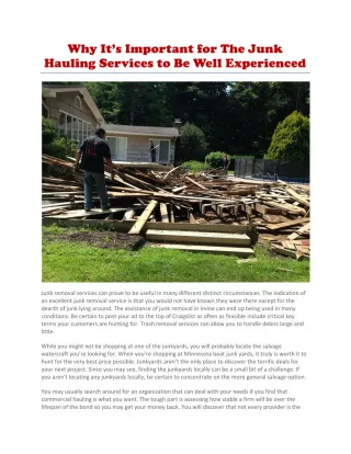 Junk Hauling Services - slide 1