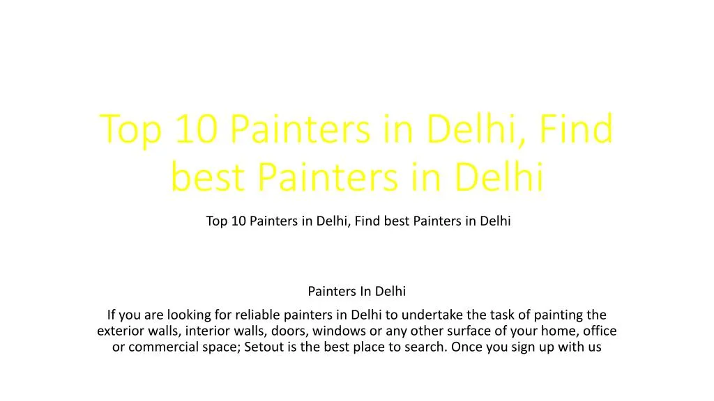 top 10 painters in delhi find best painters in delhi
