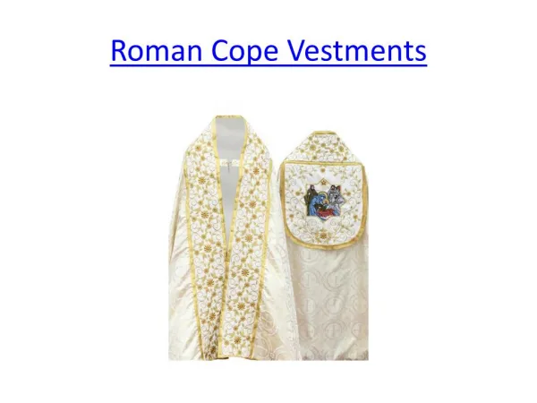Roman cope vestments - PSG Vestments