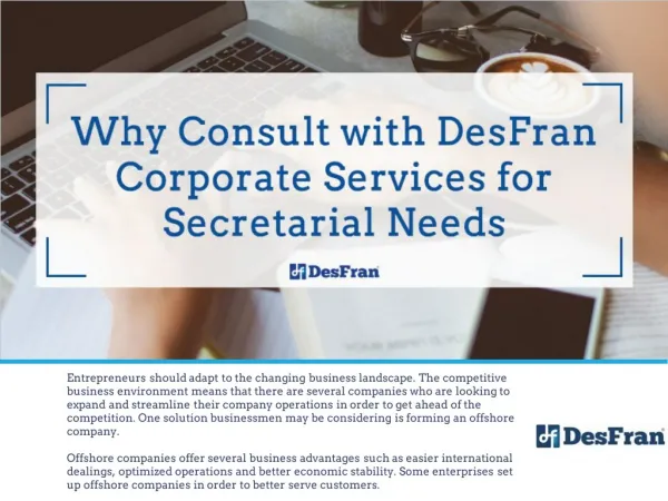 Why Consult With DesFran Corporate Services For Secretarial Needs