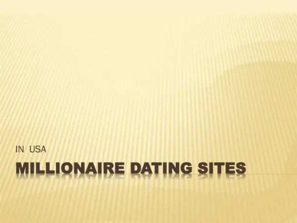 best millionaire dating sites in USA