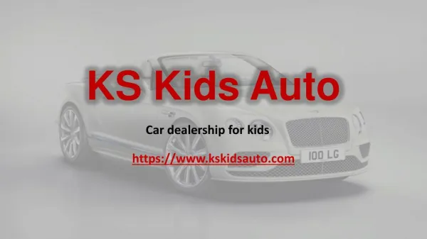 Bentley 12V R/C Ride On Toy Car for Kids | KS Kids Auto