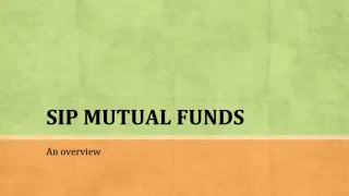 SIP Mutual Funds - slide 1