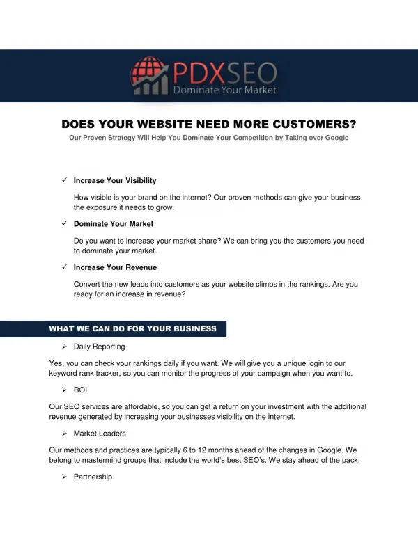 Local SEO Consultant in Portland, Oregon