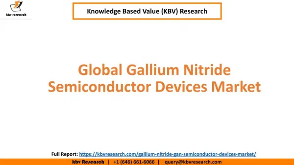 Gallium Nitride Semiconductor Devices Market Size and Share