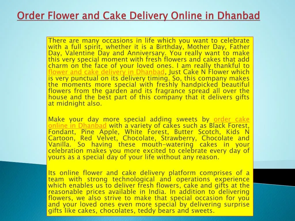 order flower and cake delivery online in dhanbad