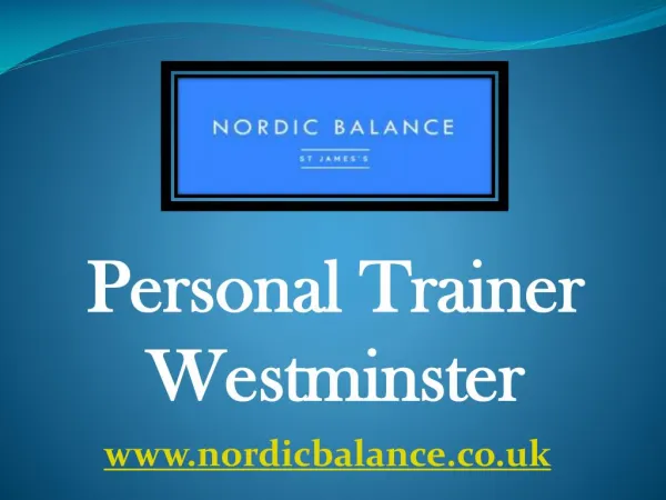 Personal Trainer Westminster